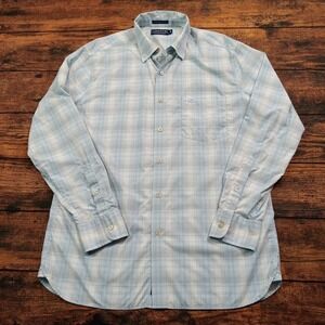 Fishhippie Rowe Performance Long Sleeve Button Up Shirt Men's‎ Med Blue